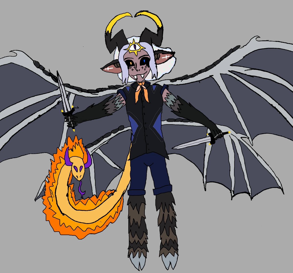 Made a Demon form for my Emilute child, Saxon #RuddyHotel