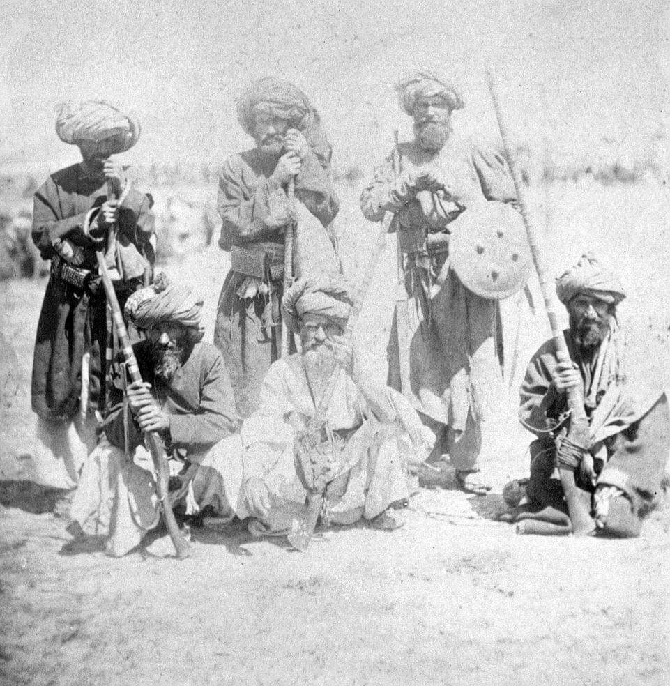 #blackandwhitephotography #photography #bnw 
Group of Pashtun tribesmen of hills, 1879 (c).

Photo by John Burke.

 According to one source they are from Waziristan while according to another source they are Turis from Kurram valley.