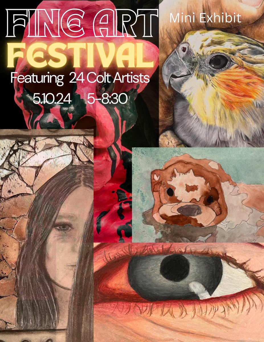 Due to the flooding, the Humble Fine Arts Festival was canceled. To showcase our artists, the Creekwood art dpt will have a mini display of our festival artists during our Spring Fling! In addition, there will be a student show. Come on out May 10th, 5 - 8:30. @VisualArtHumble