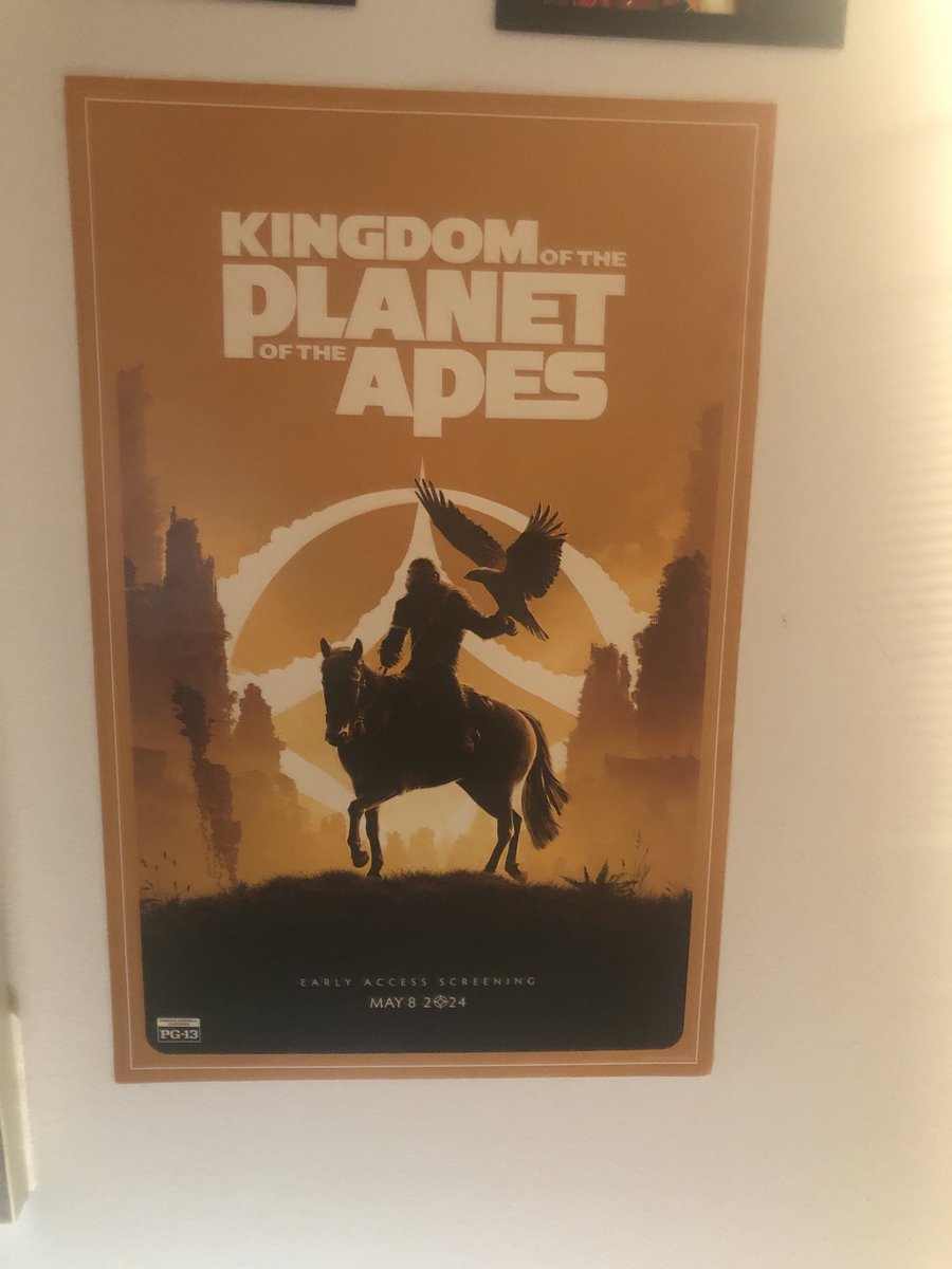 Also, got this cool free poster at the screening! #KingdomOfThePlanetOfTheApes