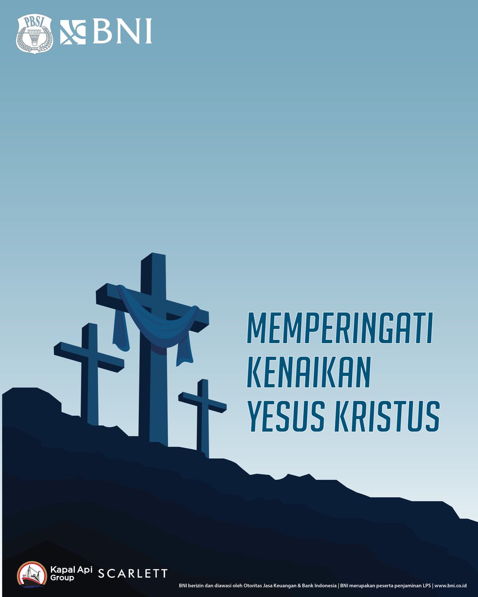 Selamat memperingati Hari Kenaikan Yesus Kristus bagi seluruh umat Kristiani. ❤️ Semoga kasih dan damai senantiasa selalu hadir dalam hidup kita. #KitaIndonesia #BadmintonIndonesia #MenjagaMerahPutih #BNIGlobalReachIndonesianPride