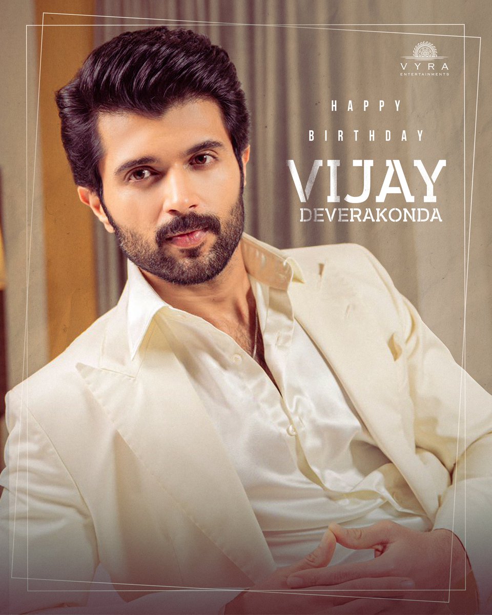 To the Charismatic actor and the Dynamic Star who always rise like a phoenix💥 Wishing @TheDeverakonda a very happy birthday ❤️‍🔥 #HBDTHEVijayDeverakonda