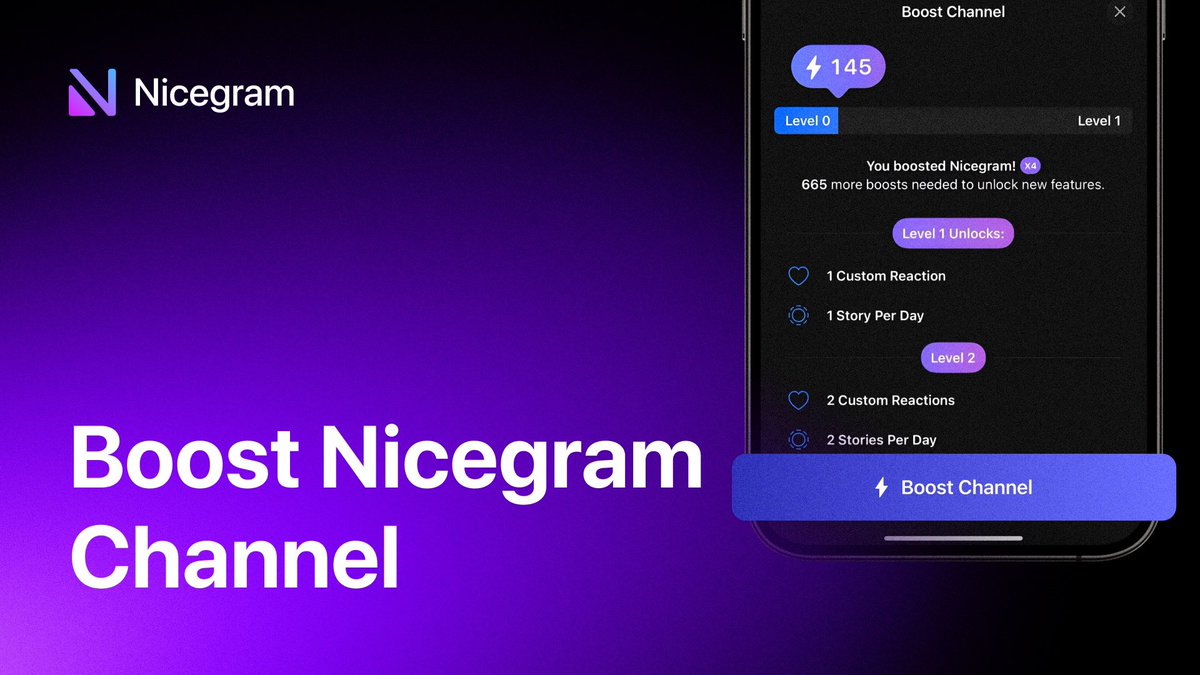 ioDeFi's tweet image. 📲 Stay Updated with @nicegramapp
⚡️Channel Boost Now!
For users enjoying the benefits of #Telegram Premium, staying informed just got easier!
#Nicegram invites you to boost their news channel to ensure you're always ahead of the game.
🧵#messagingapp