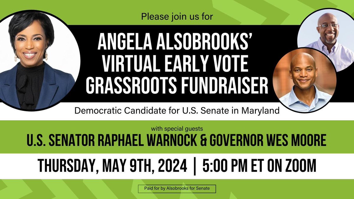 Can’t wait to join my friend @ReverendWarnock tomorrow to support Angela Alsobrooks! She is the candidate we need in this moment. RSVP here: secure.actblue.com/donate/md-aa24…