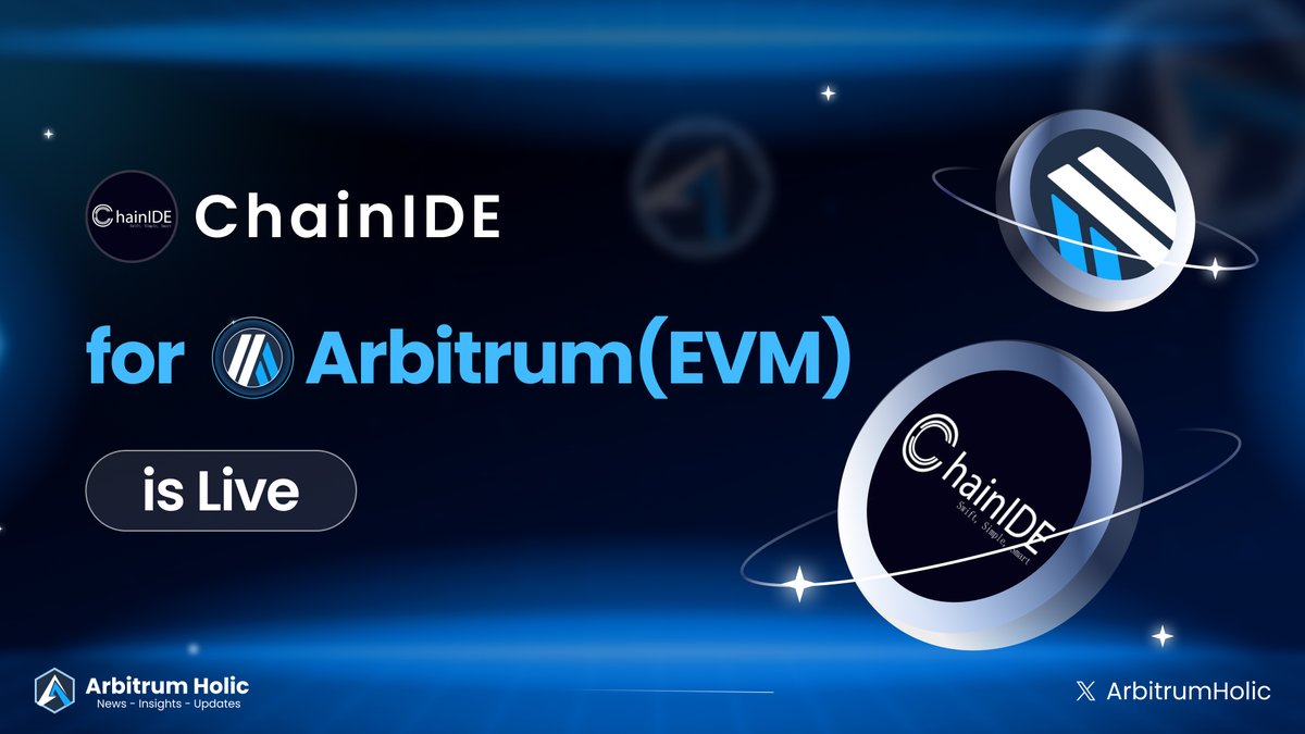 ChainIDE for Arbitrum(EVM) is now live 🚀

Easily compile, deploy, interact, query, and verify Solidity contracts directly in your browser through your wallet and  streamline your development workflow

#Arbitrum #SmartContract #BlockchainDevelopment #Solidity