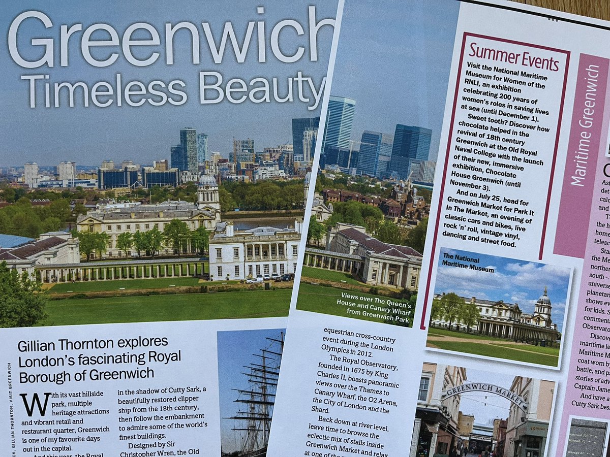 Planning a Spring day out round London? First read my guide @VisitGreenwich @My_Weekly On sale now #Greenwich @TravWriters
