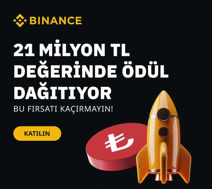 Brolar hemen kalkın! 18 yaşını geçmiş eş, dost kim varsa Binance'e kaydettirin çünkü 21.000.000TL çekilebilir ödüllü etkinlik an itibariyle başladı.

Etkinlikte 80 kişi 5.000$ kazanacak. Binance'e kaydolan ve 'Yeni Kullanıcı' görevlerini tamamlayan; 
💰Her 250. kişi ve ona…