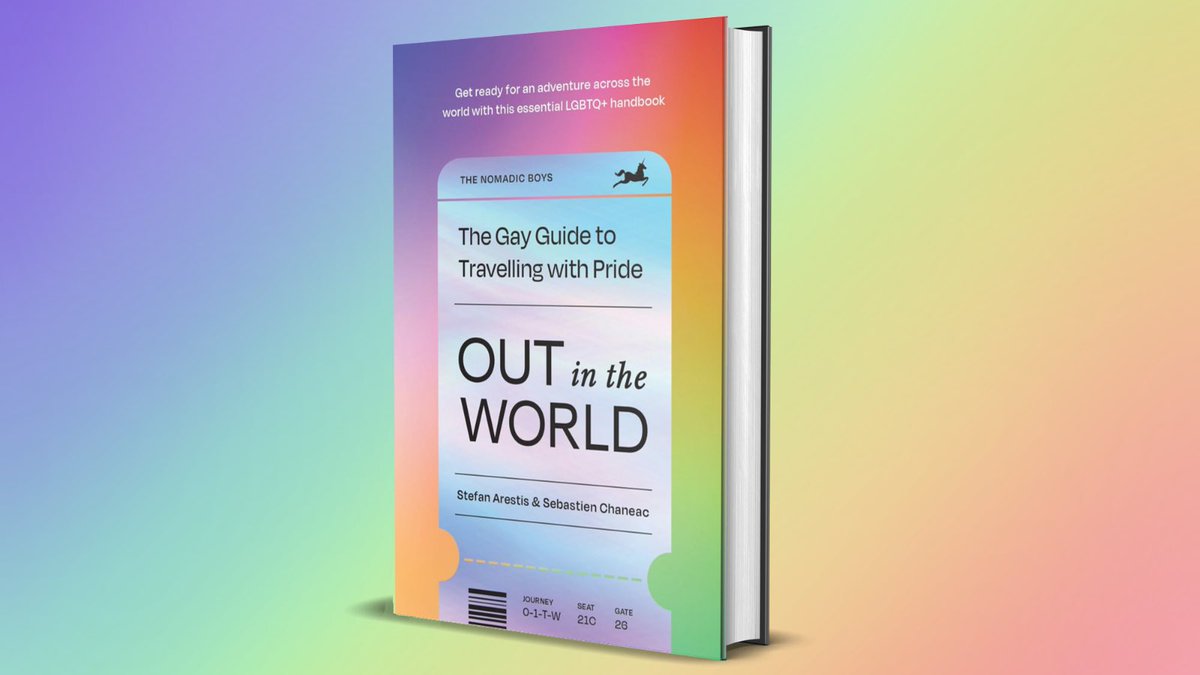 Happy publication day to the @nomadicboys - OUT IN THE WORLD, the indispensable guide to LGBTQ+ travel, is published today in all its glorious technicolour! bit.ly/44BFonS