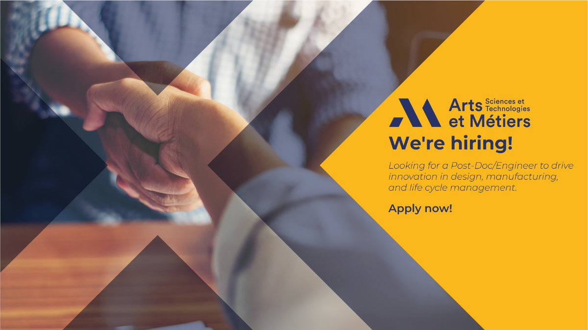 🚀 Opportunity Alert! 🚀 Join the #MAXIMA project team at ENSAM Lille and be part of revolutionizing the automotive industry with sustainable technology. We're seeking a Post-Doc/Engineer to drive innovation in design, manufacturing, and LCM.
Apply now! 👉 n9.cl/c1vdy