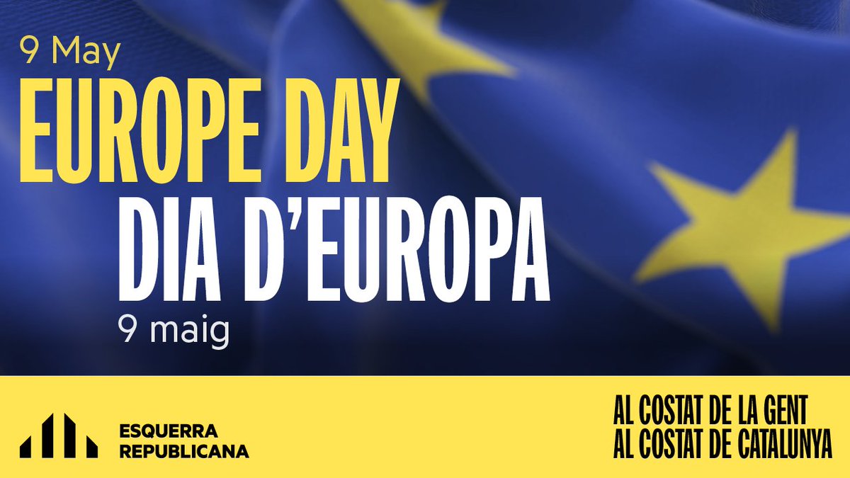 The European Union unites peoples around common values such as democracy, freedom, human rights and promotion of diversity. On #EuropeDay, we demand again that Catalan becomes the next EU official language! 🇪🇺💛