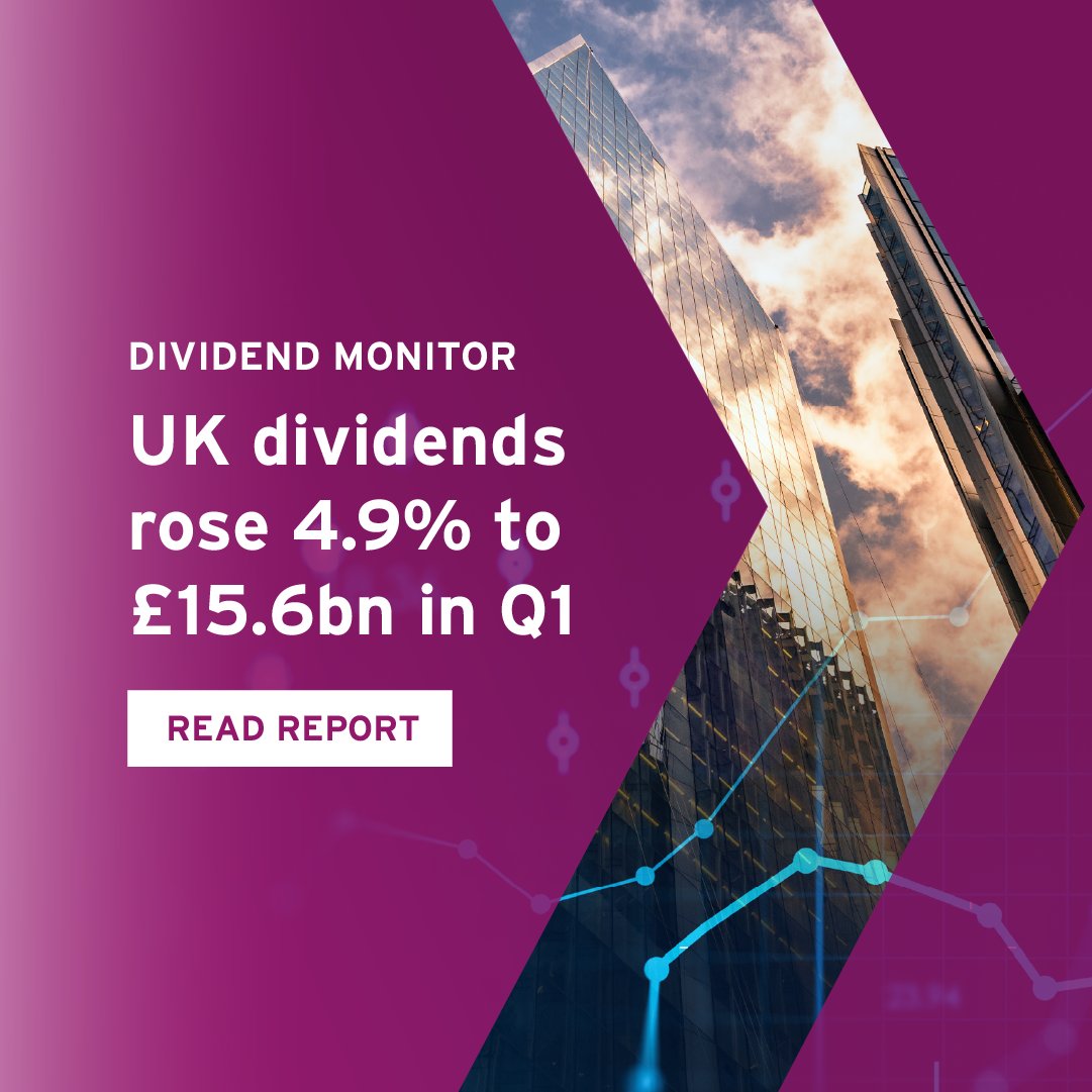 UK dividends started 2024 positively, rising 4.9% to £15.6bn in Q1, ahead of our expectations owing to higher one-off special dividends. Track the big trends in UK equity: spr.ly/6013jyHml

#Dividends #CapitalMarkets