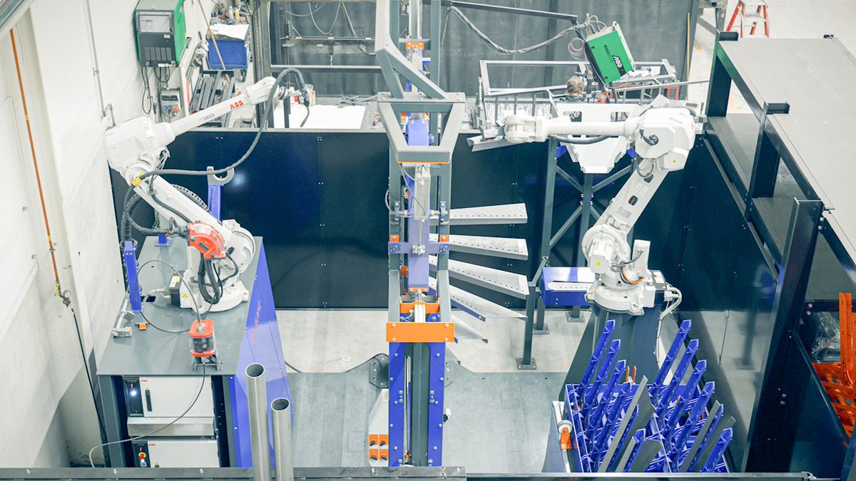 With #ABB's #robotic #automation solution, Dutch manufacturer EeStairs' has reduced production time from four hours to one for its range of compact spiral staircases. Read the full story here: new.abb.com/news/detail/11…