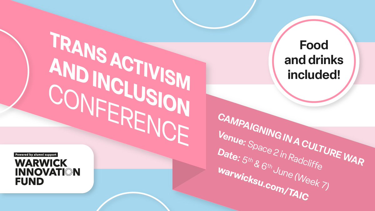 In June, join us for our Trans Activism and Inclusion Conference, based in Space 2 Radcliffe led on by your Trans Students' Officer, Dorian Valentine. It’s completely FREE and FULL CATERING PROVIDED, plus freebies! Sign up by Wednesday 22nd May here 👉 bit.ly/44uQRFt