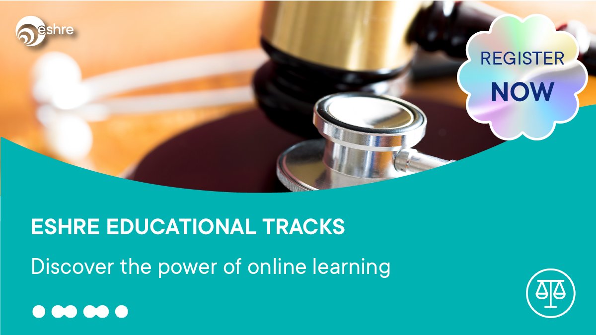📌Track 'The basics of Ethics and Law in the clinic': an Educational Track which will satisfy your curiosity regarding the major ethical and legal questions raised by established and novel treatments in MAR. 🔗 eshre.eu/Education/Educ… #ESHRE #EducationalTracks