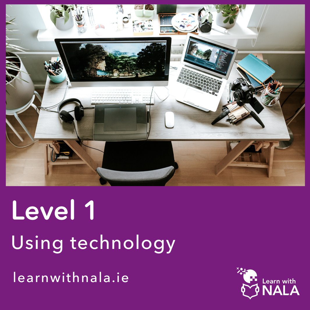 Do you need help with using technology?

This level 1 online course will guide you in using technology in everyday life.

There are videos you can watch and activities you can engage in.

To find out more and register ⤵️ learnwithnala.ie/product?catalo…

#TechnologySkills #DigitalLiteracy