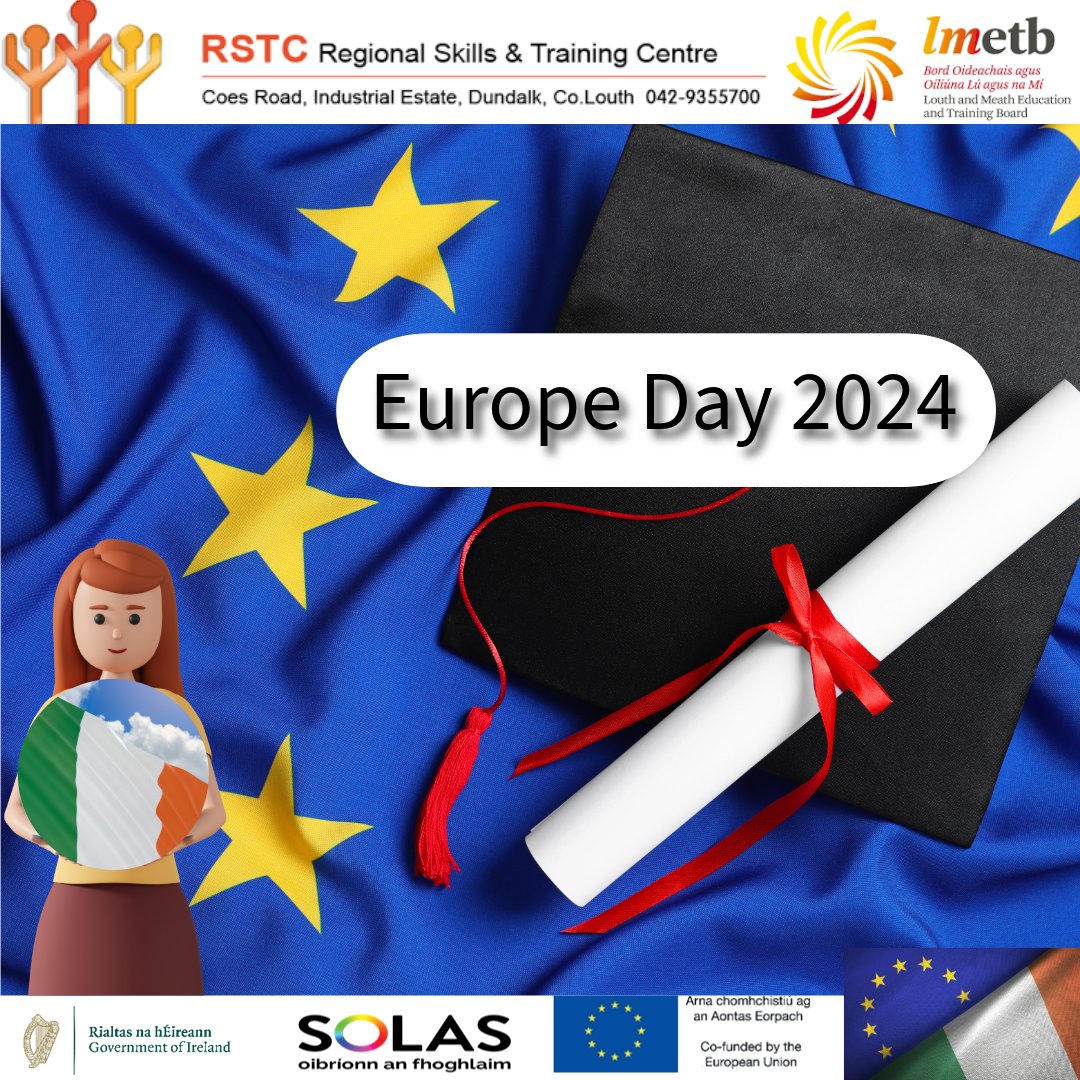 Celebrating #EuropeDay in the #RegionalSkillsTrainingCentre

Programmes co-funded by the Government of Ireland and the European Union include

#YouthReach#AdultLiteracy#Traineeships#BridgingCourses

#FoundationCourses #SpecificSkillsTraining
#EuinMyRegion