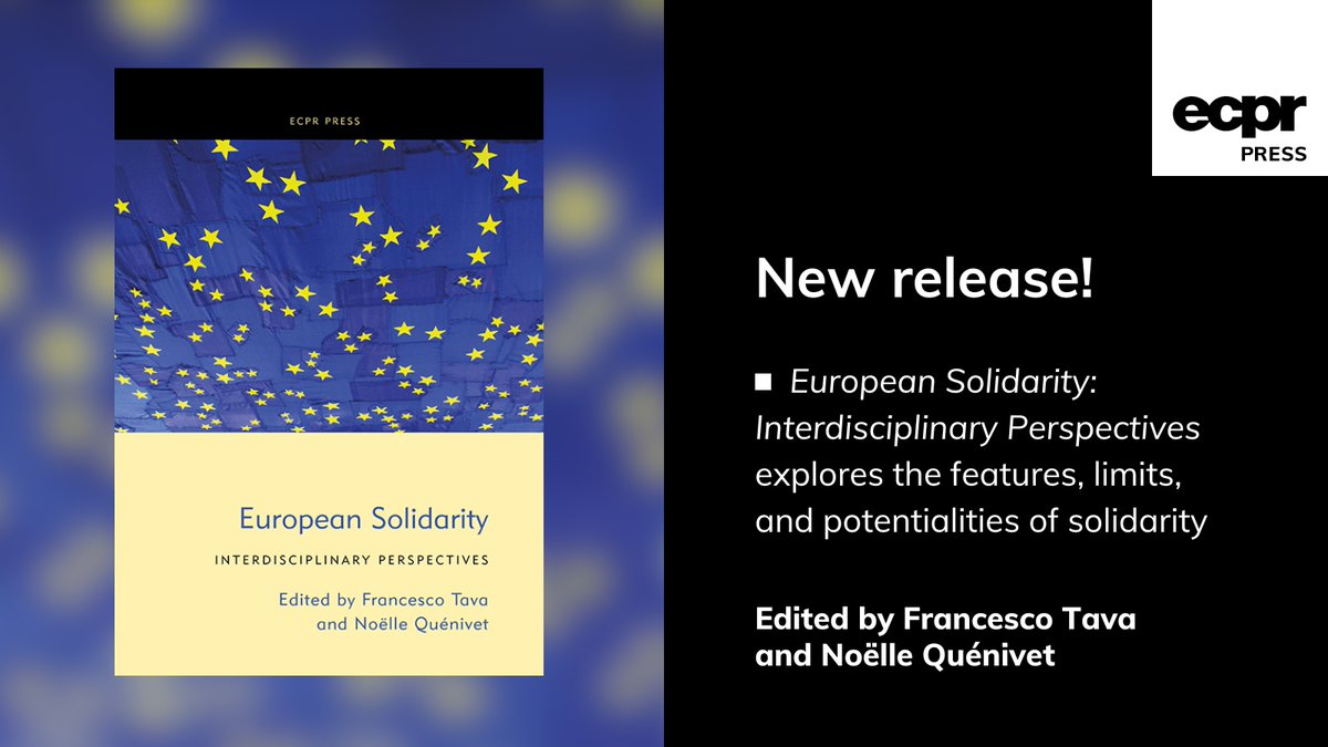 What is solidarity? Why is it important? 📖 🇪🇺 In European Solidarity: Interdisciplinary Perspectives from #ECPRPress, @fra_tava, @NoelleQuenivet1 and colleagues across diverse disciplines highlight the features, limits, and potentialities of solidarity bit.ly/3TLj8mi