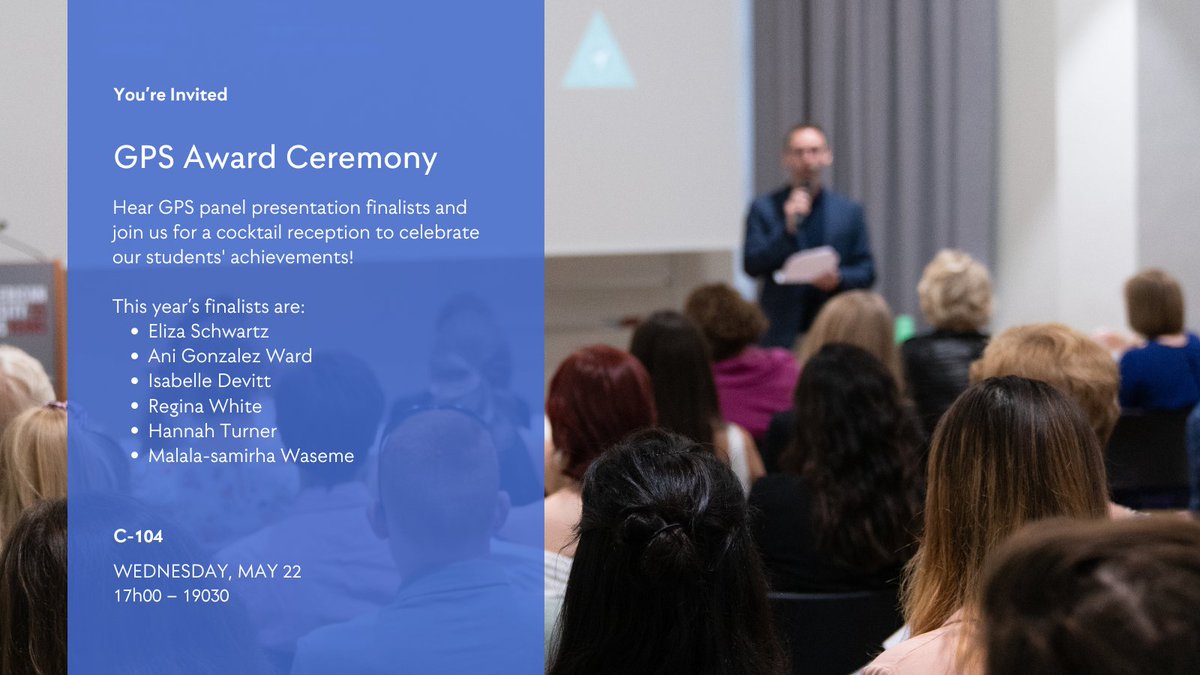 Come celebrate the achievements of our students at the 2024 GPS Award Ceremony! May 22 in C-104 #AUParis