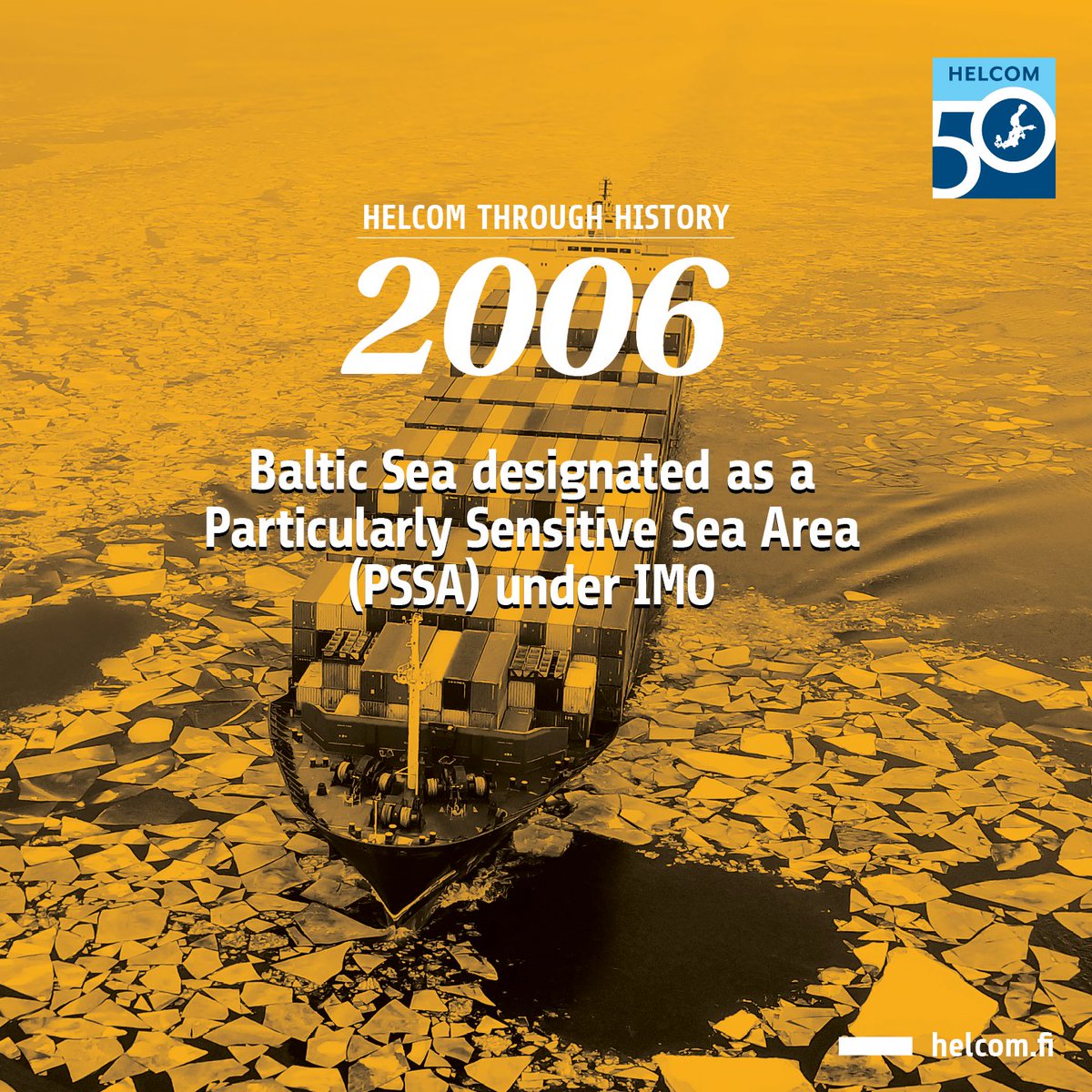 🕰️It’s HELCOM Through History time! 🕰️ The Baltic Sea, identified by the International Maritime Organization (IMO) as a Particularly Sensitive Sea Area (PSSA), highlights need for special protection due to vulnerability to maritime environmental damage. #HELCOMThroughHistory