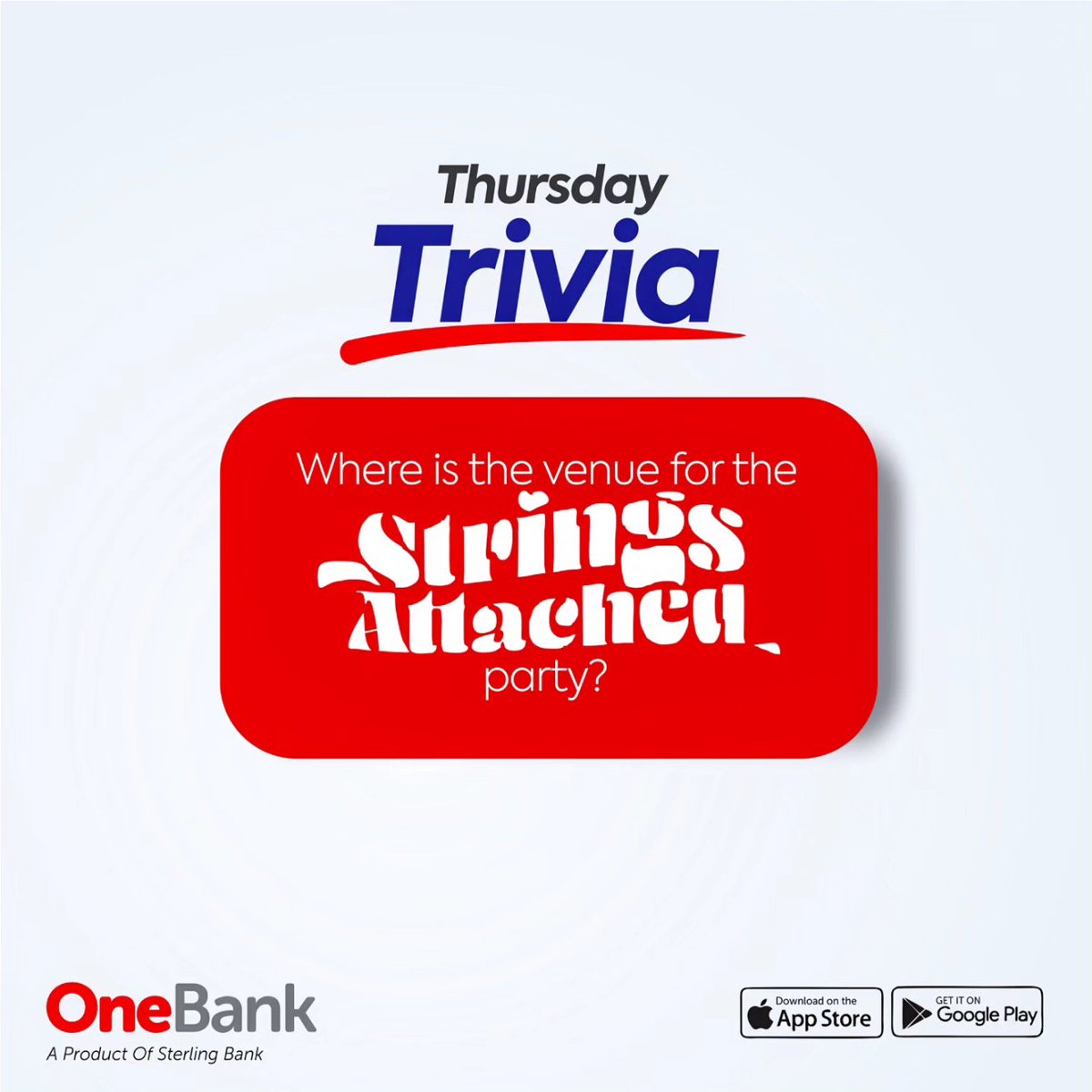 It's Trivia Thursday!🥳 Read the rules and swipe for this week’s question. Remember, fastest fingers first 😉 #OneBank #ANewWayToLive #OneBankBySterling