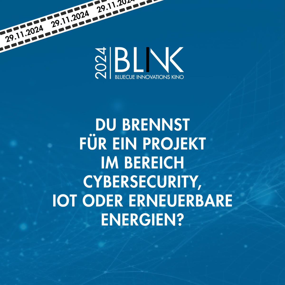 bluecue_de's tweet photo. Wir bieten inspirierenden Speakern die Möglichkeit, ihre Ideen auf unserer einzigartigen BLINK Kinobühne zu teilen.
Mach mit beim #BLINK2024! 🎤💡🚀
#bluecue #digitalstrategies #digitalisierung #innovation #callforpapers #AI #KI #robotik #cybersecurity #IoT #erneuerbareenergie https://t.co/Osu98FhNRV
