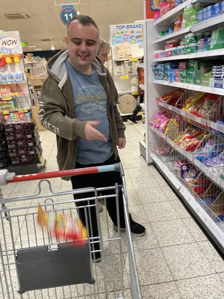 Jamie enjoyed a shopping trip, supported by Marie and Lynn. 

Marie said, 'It's great to see Jamie independently picking out his essentials in the supermarket. 

Well done, Jamie, and thank you for a lovely evening. It's a pleasure to support you as always!'

#SupportWorker