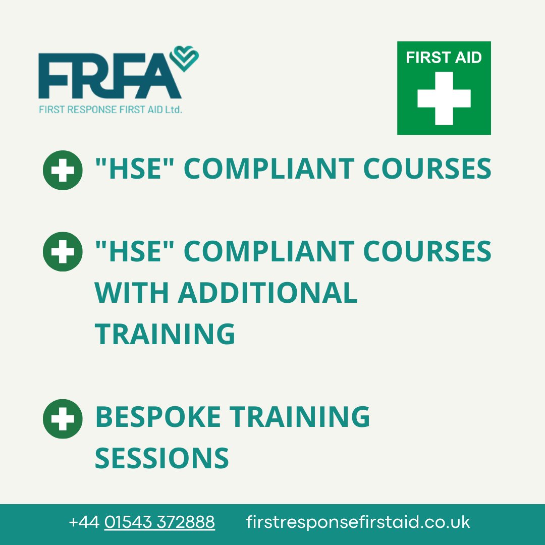 🎖️ Once you have identified your workplace first aid needs, it’s time to choose the best training course for your business from our range of options: 
firstresponsefirstaid.co.uk/first-aid-cour… 
#firstaid #firstaidtraining #firstaidcourse #firstaidatwork