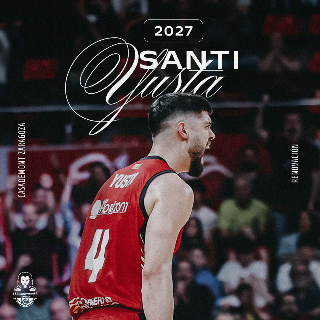 ❤️🦁 𝗦𝗮𝗻𝘁𝗶 𝗬𝘂𝘀𝘁𝗮 seguirá capitaneando la nave de Casademont Zaragoza 🔗 casademontzaragoza.es/noticias/santi…