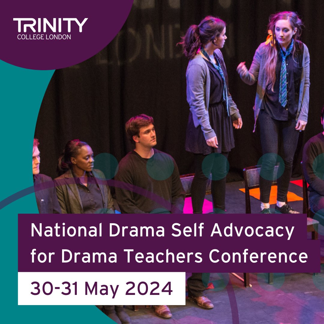 🎭Are you coming to the @National_Drama Self Advocacy for Drama Teachers Conference on 30-31 May in Birmingham?🎭 Trinity will be exhibiting & we’d love to meet you there to talk about your Drama teaching & plans for the next academic year! Register here: hubs.la/Q02w61qD0
