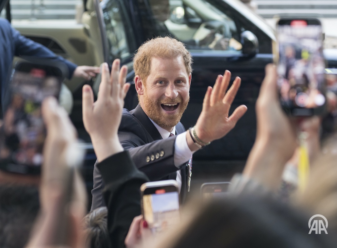 Prince Harry, Duke of Sussex, leaves St Paul's Cathedral after attending a special service celebrating 10 years of Invictus Games, international multi-sport tournament for injured and sick military personnel and veterans, in London anadoluimages.com/Search?content… 📸: Wiktor Szymanowicz