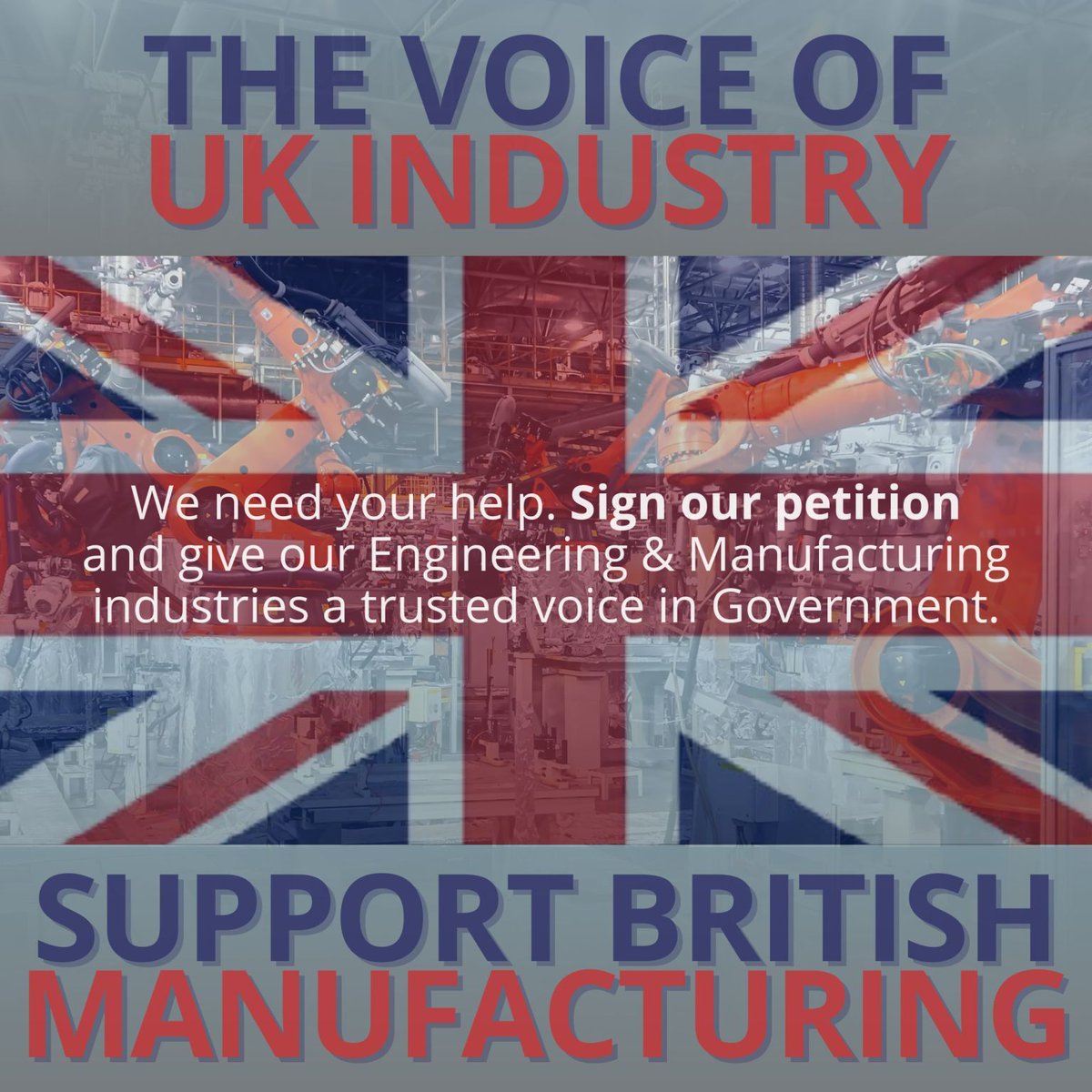 Give our Engineering & Manufacturing industries a representative in Government✅🚨

Please sign the below petition and help support the sector you love and believe in!

👇👇
🌐bit.ly/4bac5uO 

#supportukmfg #shoutaboutukmfg #shoutaboutuksmes