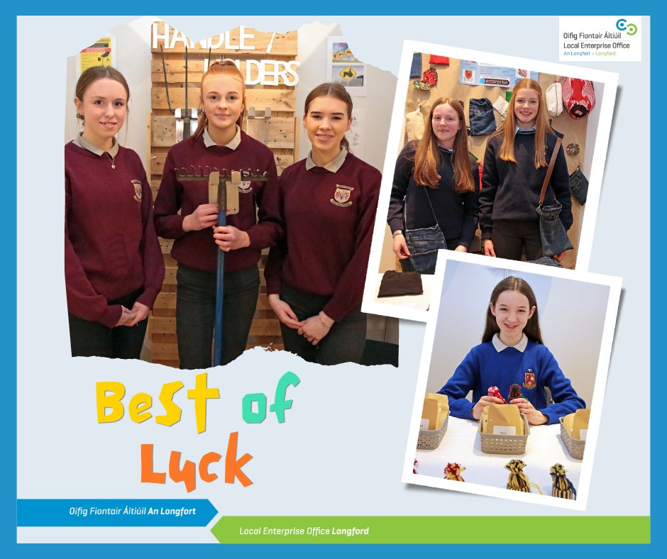 Best wishes to all County Longford students taking part in the national finals of the Student Enterprise Programme 2024. The national finals is taking place at the Mullingar Park Hotel today - Thursday, 9th May.