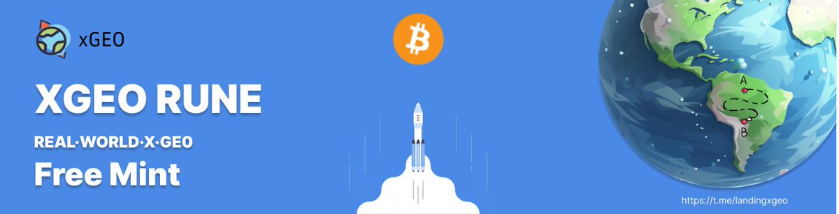 xGEOland's tweet photo. 🚀 Exciting News! REAL•WORLD•X•GEO is now deployed via the Rune protocol, serving as the governance token for the XGEO protocol. With a maximum supply of 84M, 75% (63M) are allocated for Free Minting! 🌐 Join us in Building Bitcoin’s RWA Layer! #Bitcoin #RWA #Runes #Freemint 
Learn more about the XGEO Protocol:
https://t.co/chNnGSPEZ9
Discover how to participate in the Free Mint of XGEO Runes:
https://t.co/26pTJoZbf5
Check out the User Guide:
https://t.co/HLawZXdc6p
Participate in the Free Mint now:
https://t.co/FZvztp8DgO