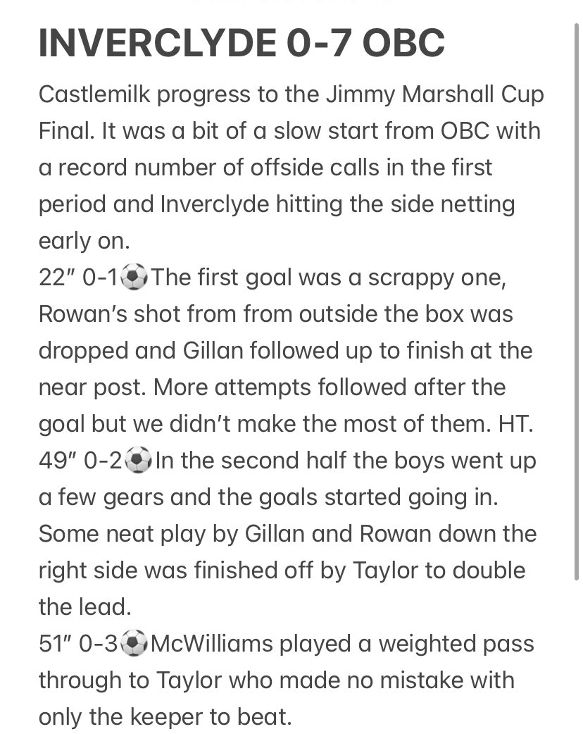 CCFC Saturday tweet media