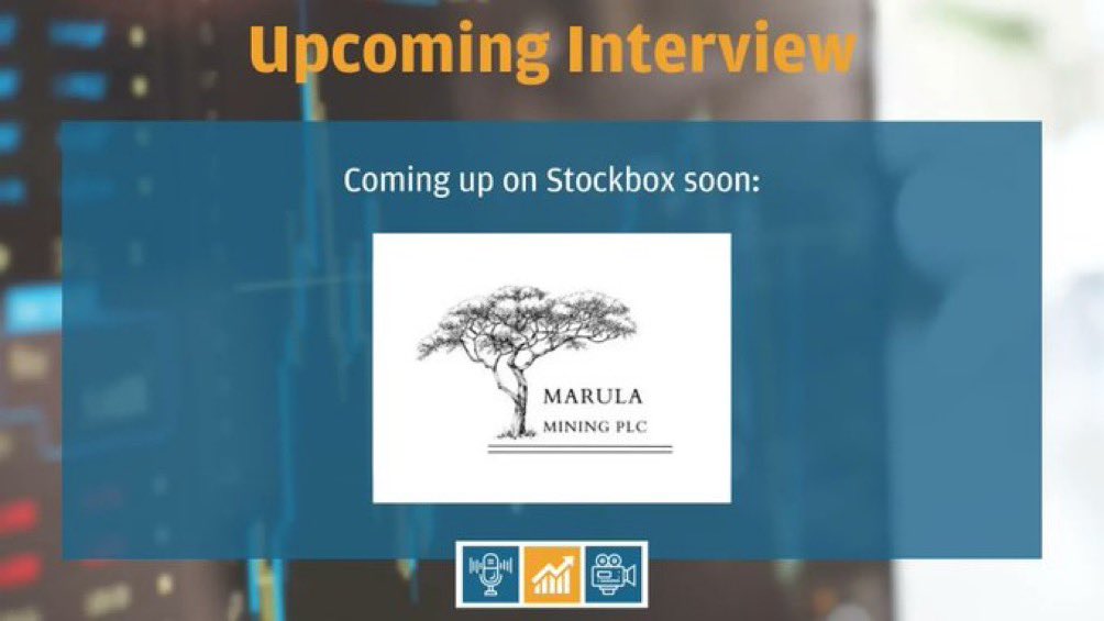 Good to talk with @MarkEJFairbairn and the @StockBoxMedia team whilst here in London. Going out soon. Well worth watching if you are a Marula shareholder and want to underhand the transformative quarter we are in. @MarulaPlc #MARU
