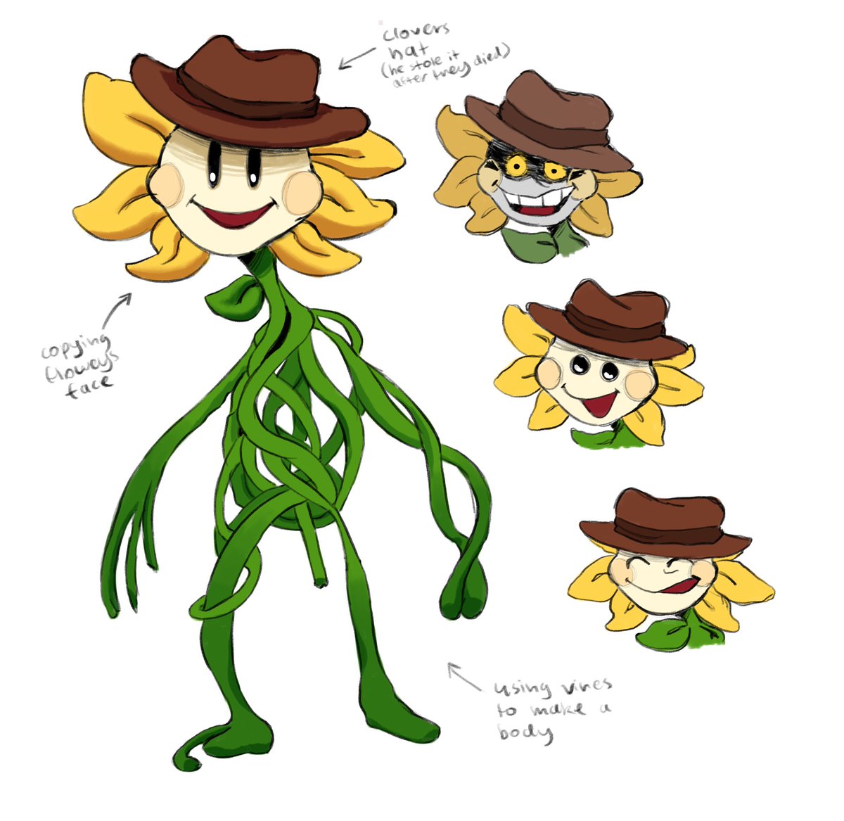 what if petaly was in undertale but he was one of the dt flowers but he had no piles of asriels dust so he’s truly soulless and he looks and acts like he does because flowey was his only reference because he the only one he’s seen whos like him he thinks
#deltarunefanart