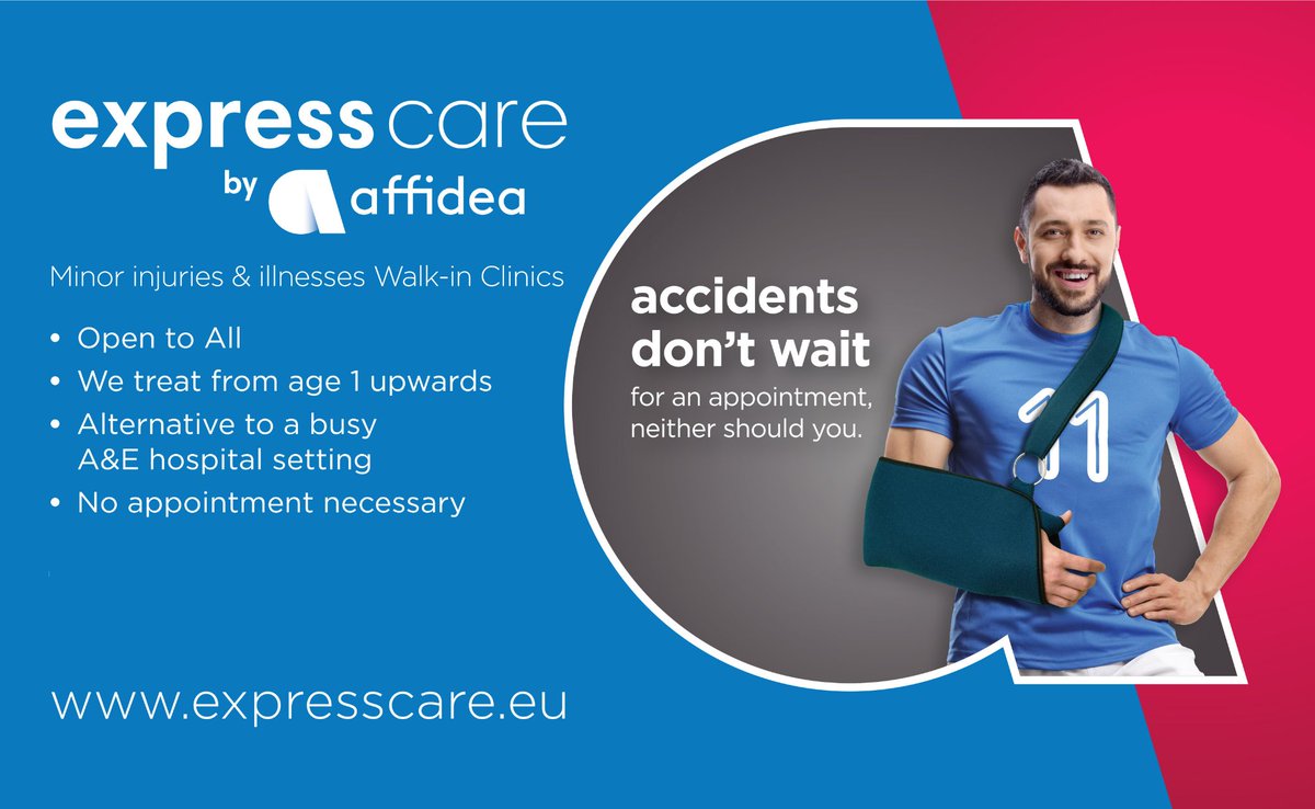 Our ExpressCare clinics are open 7 days a week to look after your minor injuries or illness. No appointments necessary, just walk and be seen in hour by our highly qualified medical professionals. We also treat children aged 1 and upwards #injury #Health