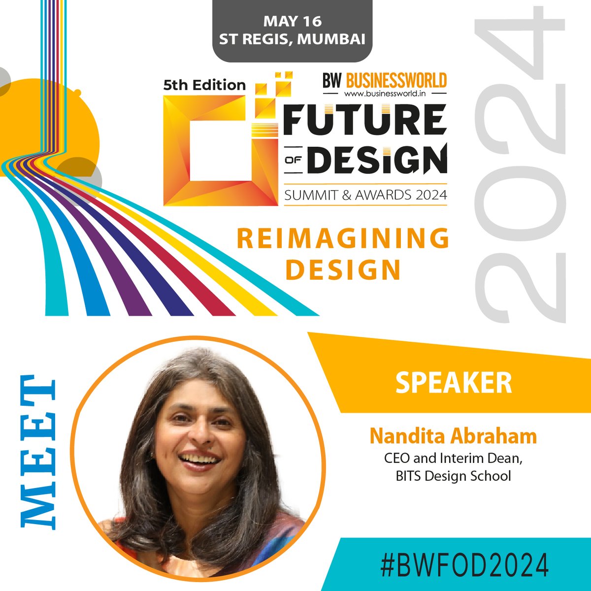 BW Businessworld (@bwbusinessworld) on Twitter photo Secure Your Spot Among Design Innovators: bwevents.co.in/bw/future-of-d………  
<a href="/nanditaabraham/">nandita abraham</a>, CEO & Interim Dean, BITS Design School Mumbai to lead as a speaker at the 5th BW Future of Design Summit.  Don't miss out on the wisdom that ignites change! #BWFOD Secure Your Spot Among Design Innovators: bwevents.co.in/bw/future-of-d………  
<a href="/nanditaabraham/">nandita abraham</a>, CEO & Interim Dean, BITS Design School Mumbai to lead as a speaker at the 5th BW Future of Design Summit.  Don't miss out on the wisdom that ignites change! #BWFOD