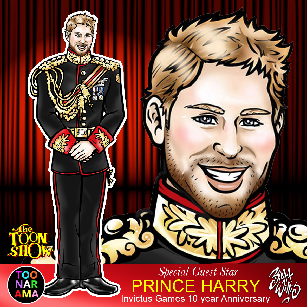 The TOON Show Special Guest Star Newsmaker TOON of the Week: PRINCE HARRY - Celebrating INVICTUS Games 10 year Anniversary - #PrinceHarry #InvictusGames #10YearAnniversary #celebration #toonarama