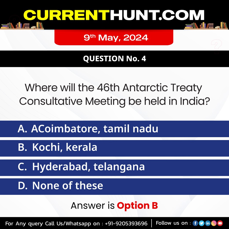 Affairs 9th May 2024 Questions 📝 Daily Practice These Questions Online On- kicx.in Visit us: kiranprepare.com bookstree.in Subscribe now: youtube.com/channel/UCsu1u… KICX #kicx #kiranlearnersacademy #govtjobs #ias #iasexam #currentaffairs