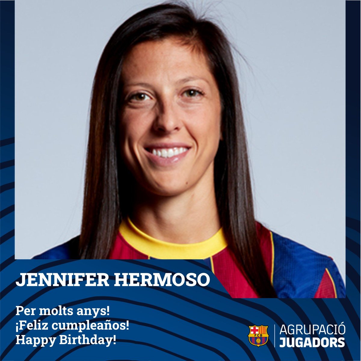 PER M🎂LTS ANYS @Jennihermoso!!💙❤️ 📊 Estadístiques com a culer: ⚽ 223 partits jugats 🥅 181 gols 🏆 Títols amb el Barça: 1 Champions 5 Lligues 5 Copes de la Reina 2 Supercopes d'Espanya 2 Copes Catalunya #hbd #playersfcbarcelona #seguimenjoc #agrupaciojugadors