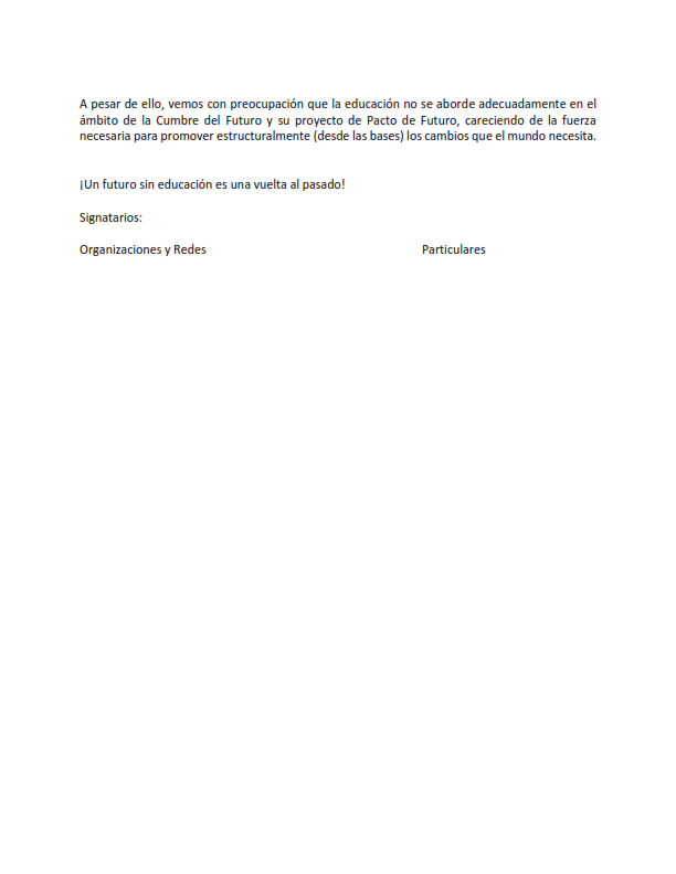 La SEEC se adhiere a la Carta abierta a los líderes mundiales sobre el papel de la educación en la Cumbre del Futuro "La educación es el derecho humano más importante" <a href="/globaleducation/">Global Campaign for Education</a>
