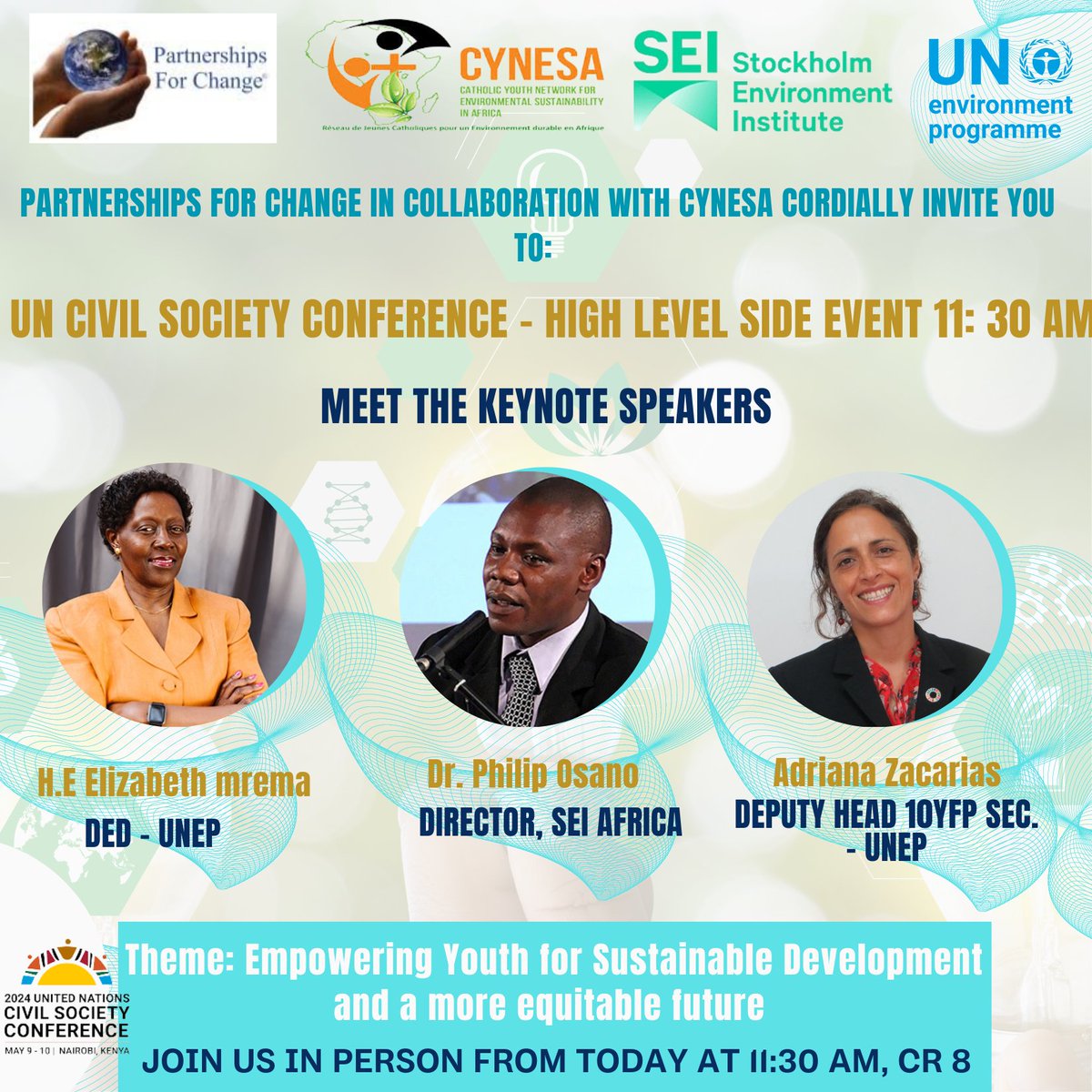 As we look ahead to the #SummitofTheFuture, today at 11:00 a.m @PFCtweet1 and @CYNESA will be hosting highly distinguished speakers who will tackle #Youth empowerment for sustainable development and a more equitable future. #UNCSC. 
@MuiaAlphonce @PMOsano @mremae @Adriana_GO4SDGs