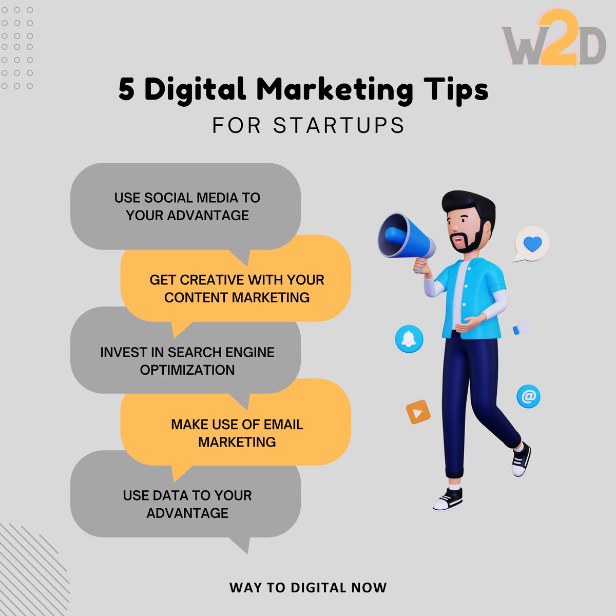 Empower Your Startup with These 5 Digital Marketing Tips! 💡 From crafting compelling content to leveraging social media, discover strategies to boost your brand's visibility and growth.
#DigitalMarketing #StartupTips #MarketingStrategy'