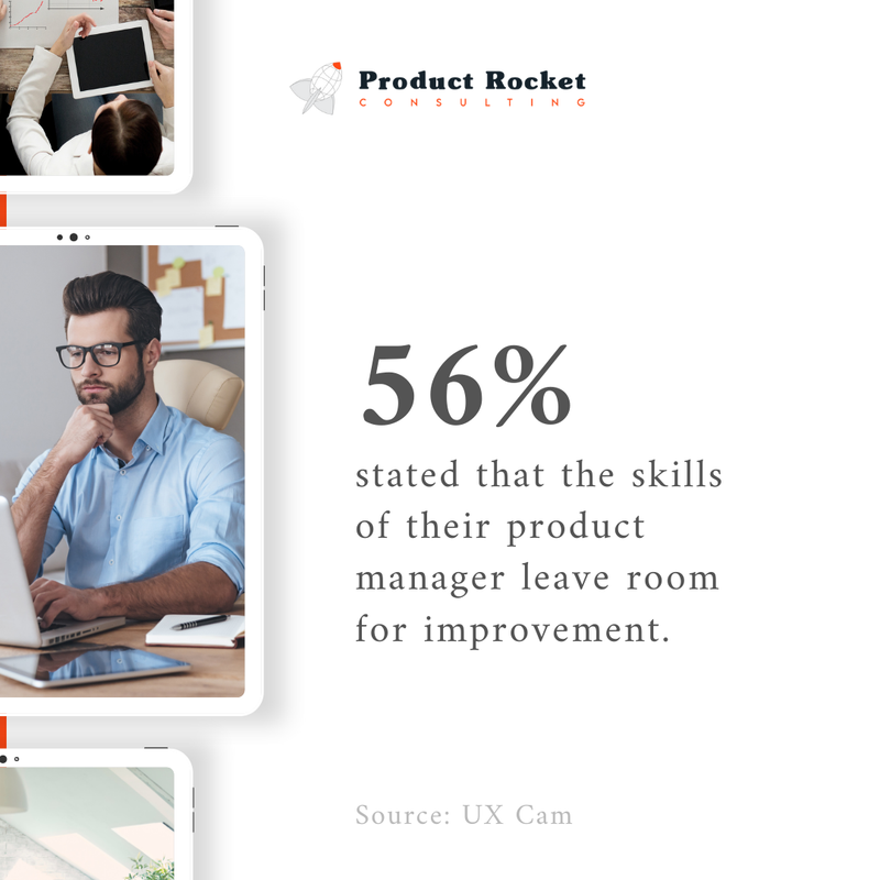 📌 As per the 'Challenges in Product Management' report, 56% of respondents rated their product manager's skills as average or below, indicating potential for enhancement. 

#ProductRocket #BusinessGrowth #ProductManagement #UXDesign #ProductManagementConsultations