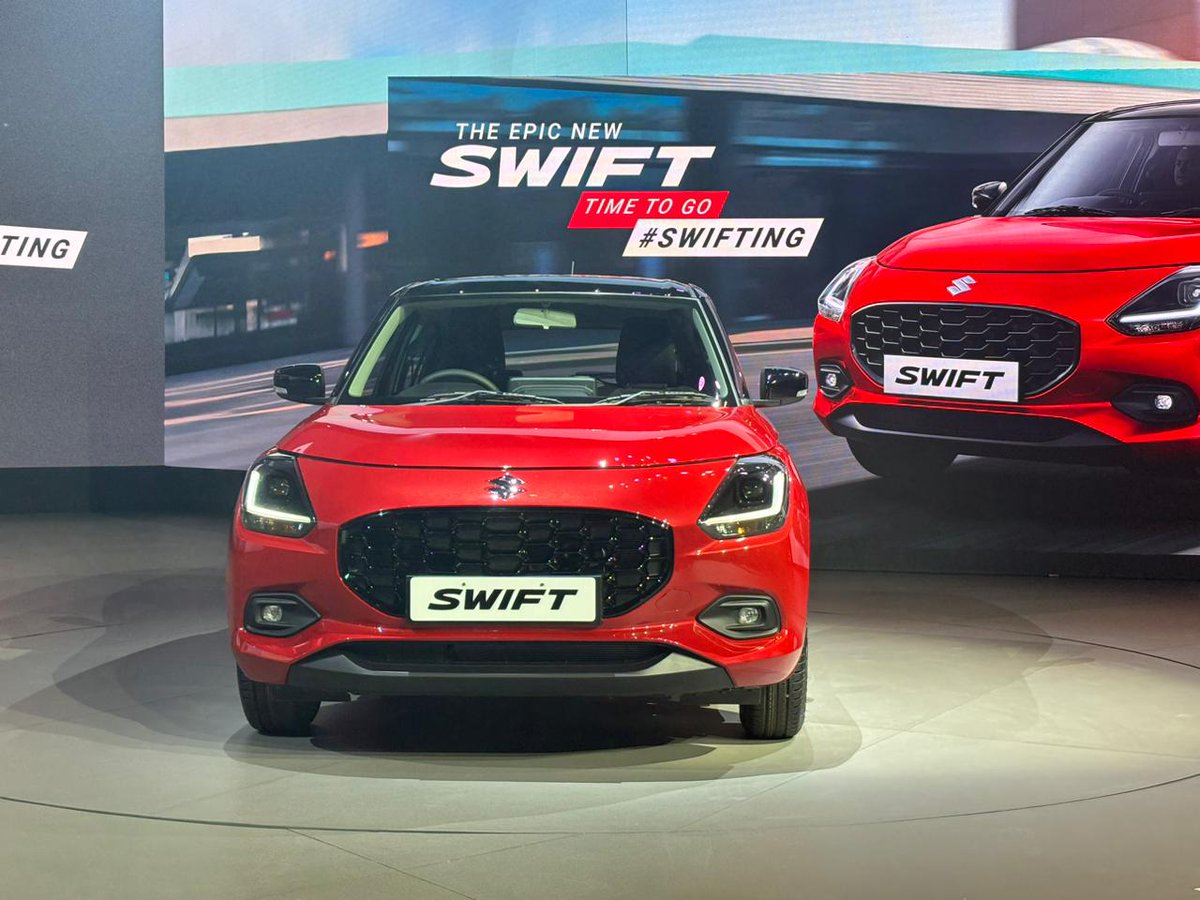 .@Maruti_Corp unveils the fourth generation of #Swift, with an introductory price of ₹6 lakh (ex-showroom).

Buyers can pre-book the latest hatchback with an initial payment of ₹11,000 

#MarutiSuzukiSwift #Swift4thGeneration @Parikshitl  #MarutiSuzuki 

cnbctv18.com/auto/maruti-su…