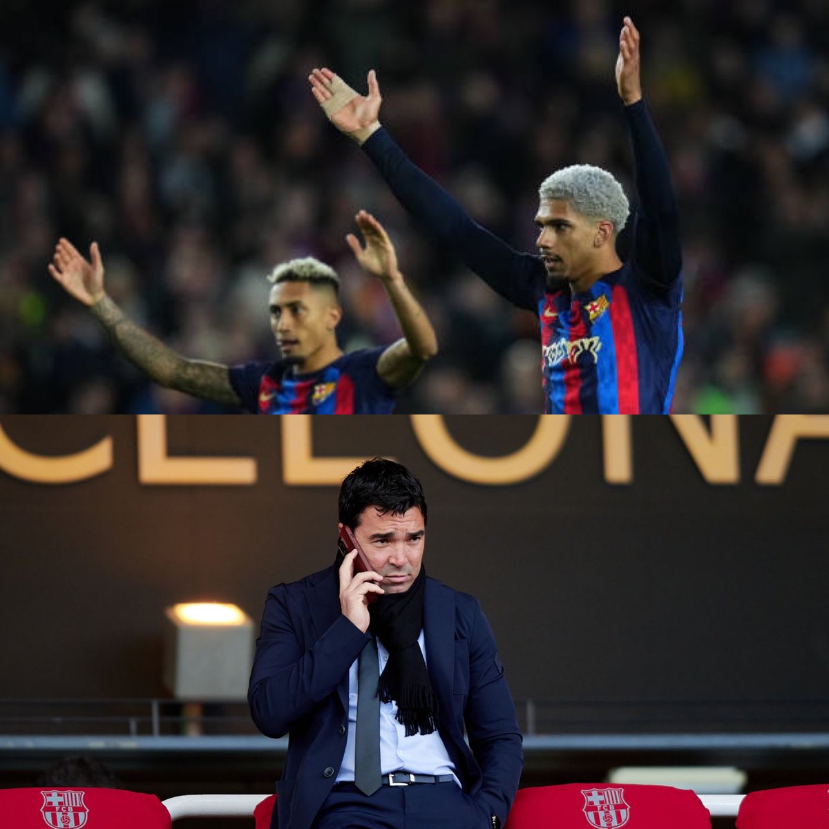 🚨🗣️ @laiatudel: “For Deco. Araujo and Raphinha are the two players with the highest possibility of leaving in the summer.” #fcblive