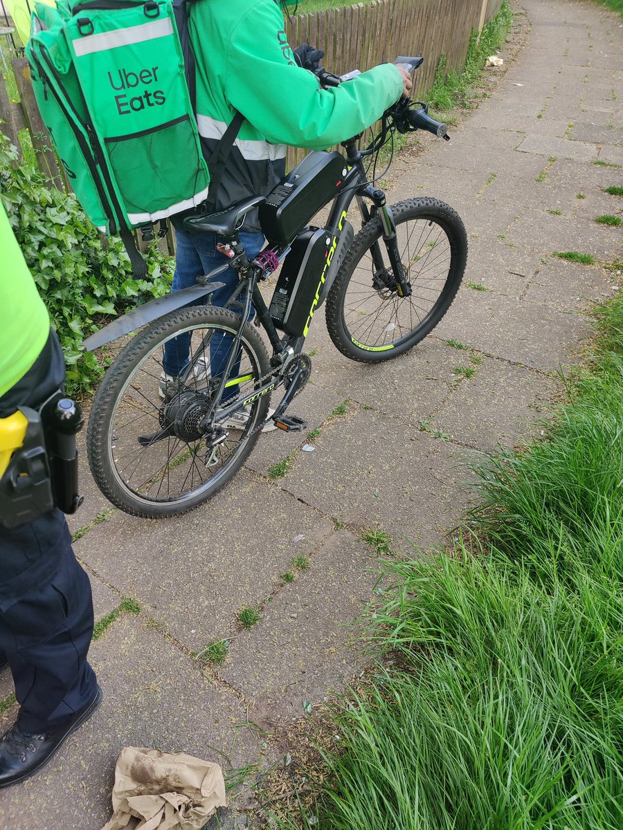 #OpElevate | A sight seeing @GuardianWMP commandeer this @UberEats bikes after a foot chase with a known robbery nominal in @HodgeHillWMP yesterday. We'll continue proactive patrols to keep the public safe. Nice to hear residents say thank you to officers for keeping them safe.