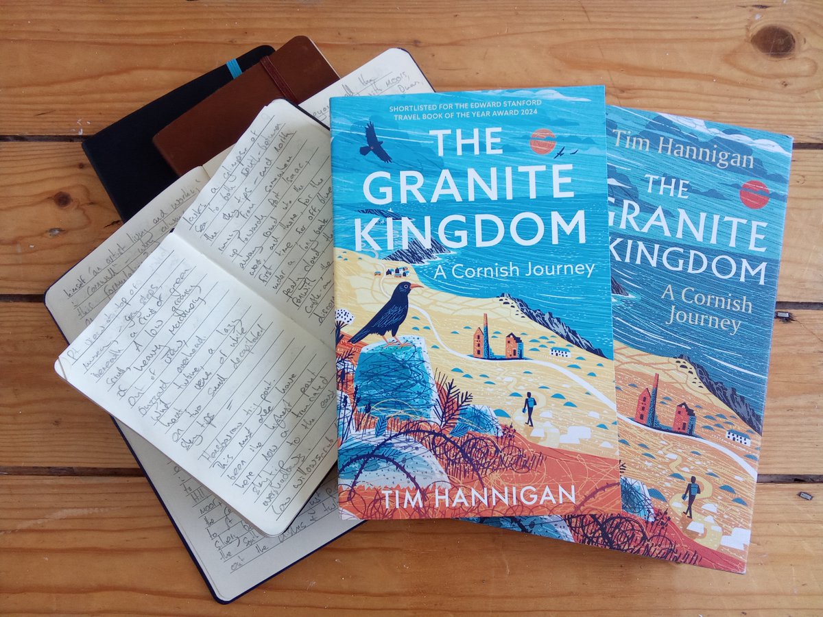 #TheGraniteKingdom (here with some previous iterations) is out in paperback today - in case you were waiting for a cheaper version! A long, meandering walk through Cornwall, and some musings on history, literature, myth, place and identity... @HoZ_Books bloomsbury.com/uk/granite-kin…