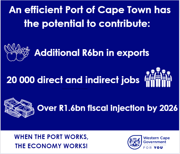 🚨WCG sounds the alarm🚨 Despite efforts to stabilise operations at the Port of Cape Town, targets are falling short, risking another export crisis as the citrus season looms. It's time for a review of the recovery plan. 🍊 Read more here - westerncape.gov.za/news/wc-govern…